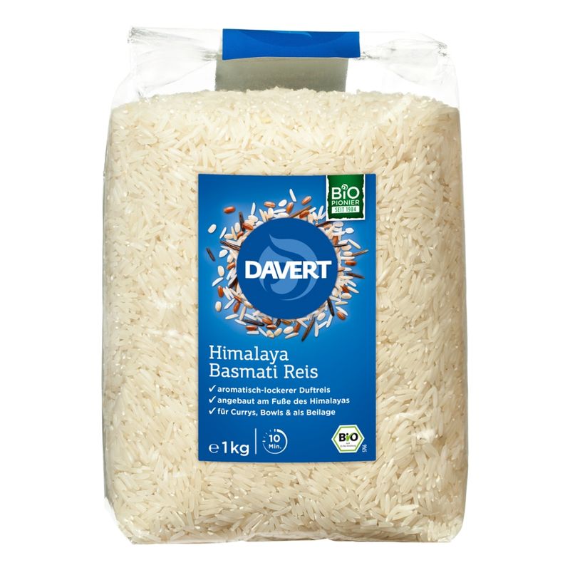 Davert Himalaya Basmati Reis weiß 1kg - Produktbild