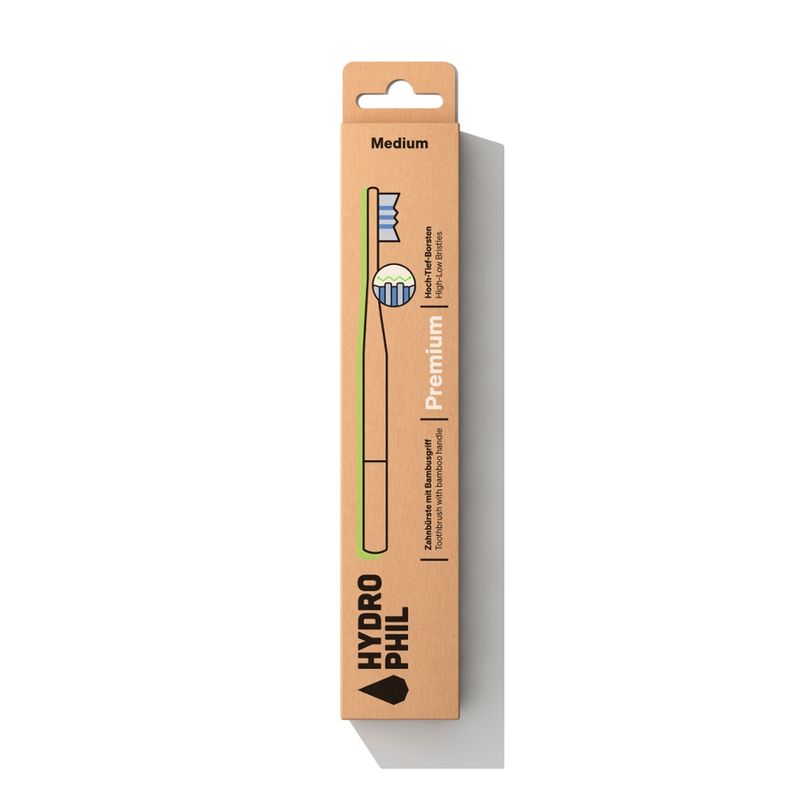 HYDROPHIL Hydrophil - Zahnbürste Premium medium / natur & atlantic ocean - Produktbild