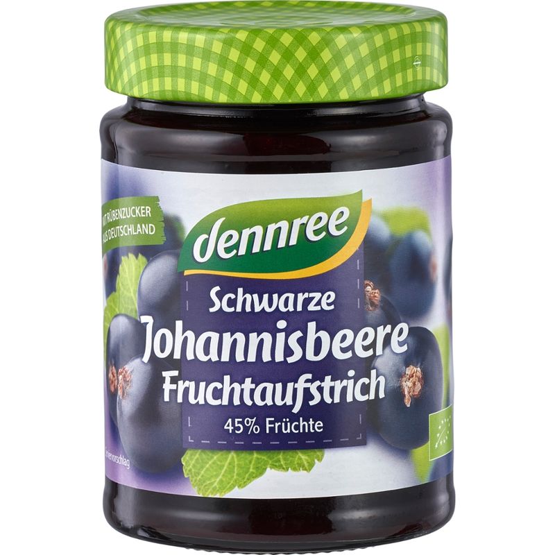 dennree Fruchtaufstrich Schwarze Johannisbeere - Produktbild