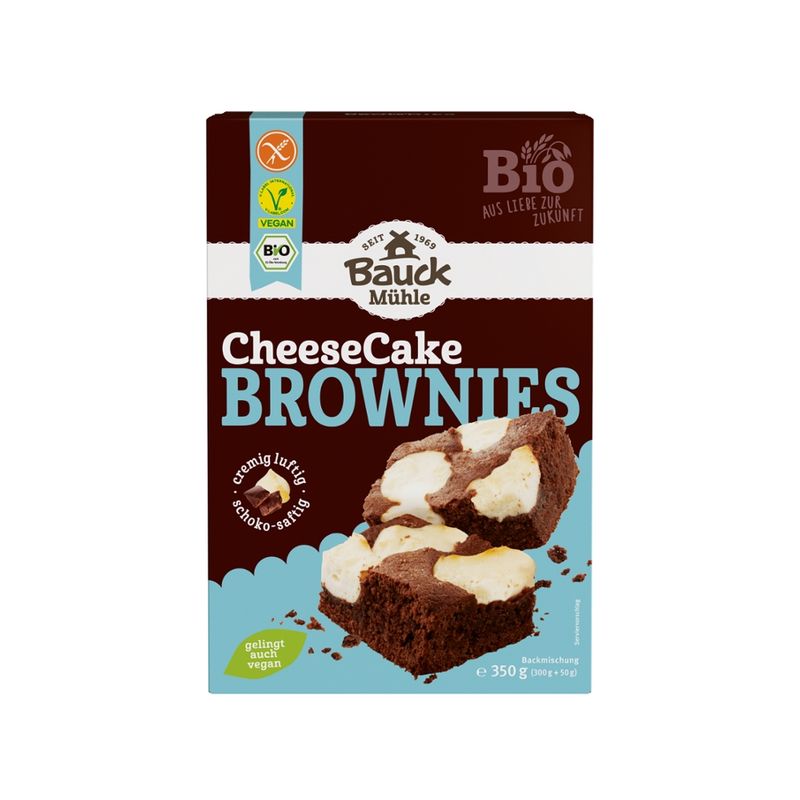 Bauck Mühle Cheesecake Brownies  Bio, glutenfrei - Produktbild