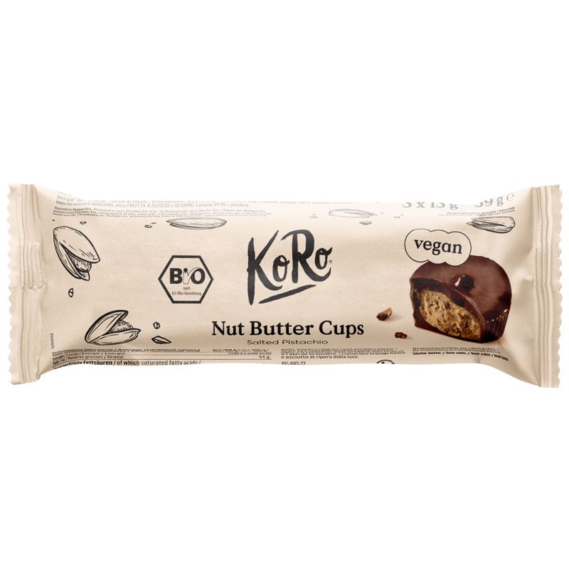 KoRo Handels GmbH Bio Nut Butter Cups Salty Pistachio 3 x 13 g - Produktbild