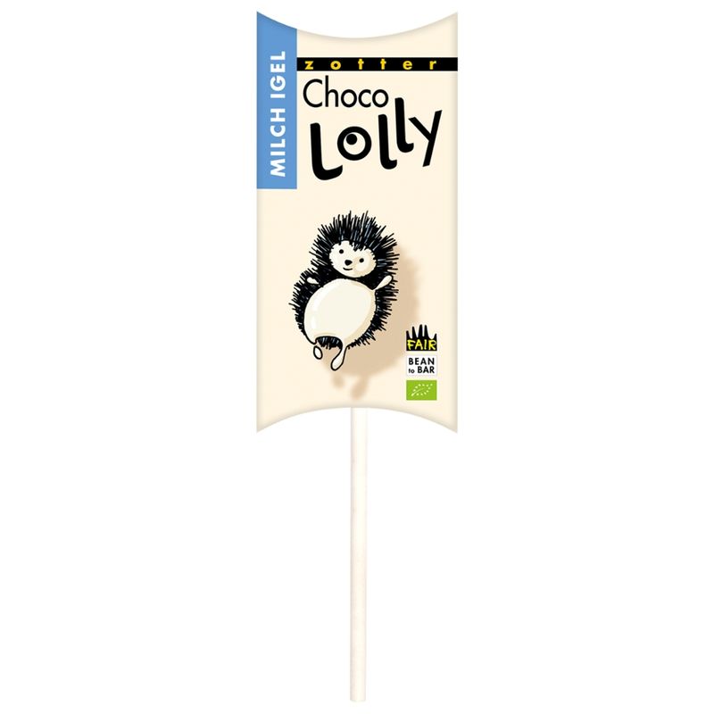 Zotter Schokolade Choco Lolly - Milch Igel - Produktbild