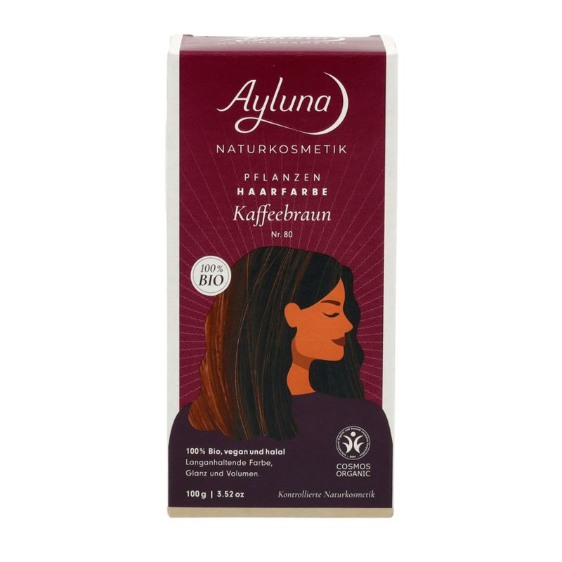 Ayluna Pflanzenhaarfarbe Nr. 80 Kaffeebraun - Produktbild