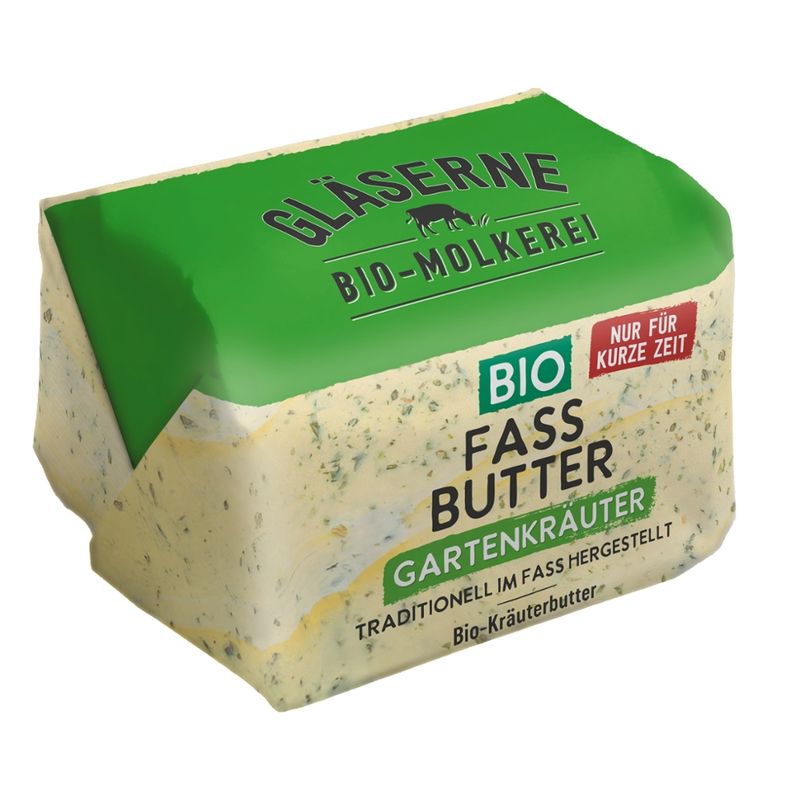 Gläserne Molkerei GM Bio Fassbutter, Kräuter 250g - Produktbild