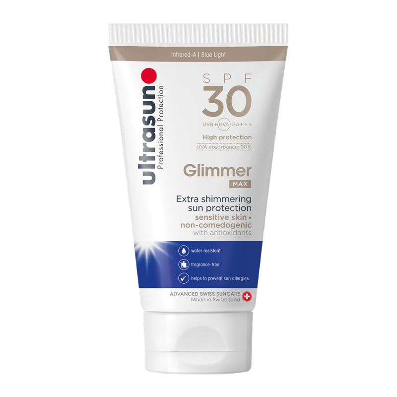 Ultrasun Glimmer SPF30 MAX 150ml Tube - Produktbild