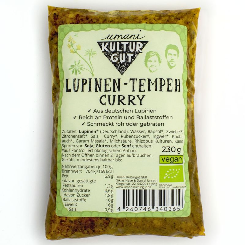 Umani Kulturgut Bio Lupinen-Tempeh Curry 230g - Produktbild