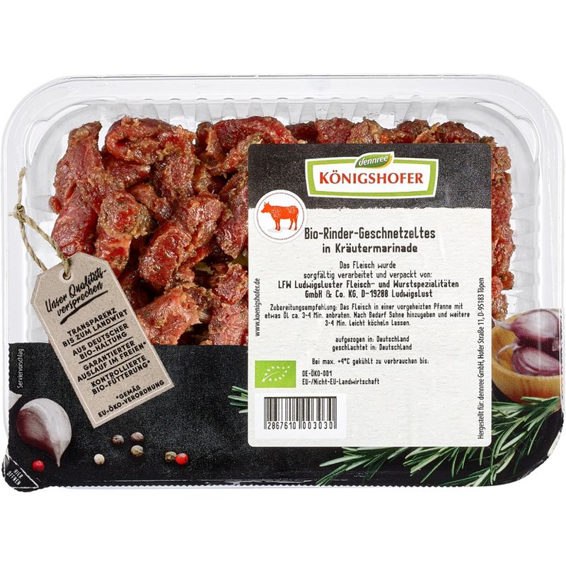 Königshofer Rindergeschnetzeltes in Kräutermarinade - Produktbild