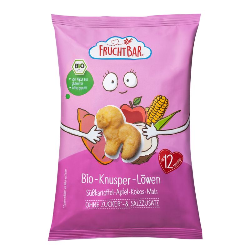 FruchtBar  FruchtBar - Knusper-Löwen Süßkartoffel, Apfel, Kokos, Mais - Produktbild