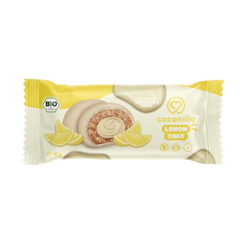 coconilla gefüllte Haferbites umzogen mit Schokolade - Cookie Bites Lemon Cake - Produktbild
