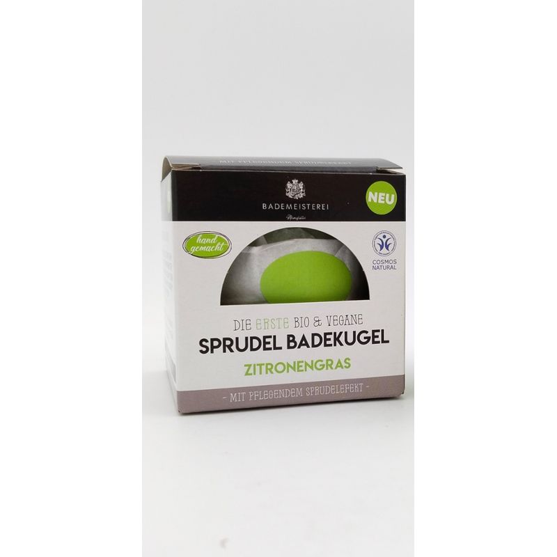 Bademeisterei Bademeisterei Sprudel Badekugel "Zitronengras" Naturkosmetik - 1 Stk - Produktbild