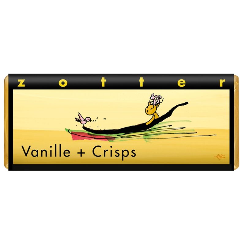 Zotter Schokolade Vanille + Crisps - Produktbild