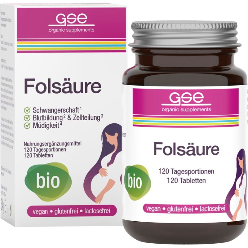GSE  Folsäure Compact (Bio), 120 Tabletten à 280 mg - Produktbild