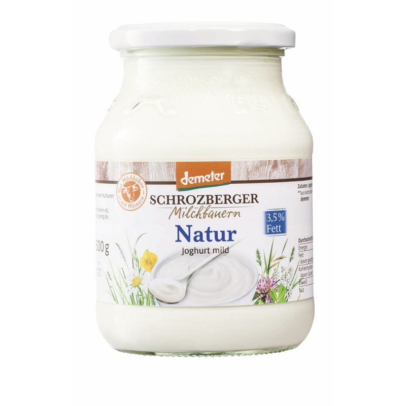 Schrozberger Milchbauern demeter Joghurt mild Natur 500g - Produktbild