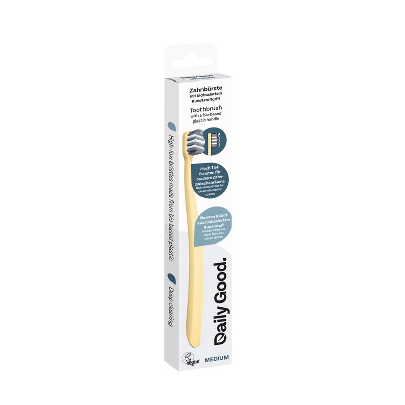 Daily Good Daily Good "Deep Clean" - Zahnbürste mit biobasiertem Kunststoffgriff - Mit Hoch-Tief Profil - Produktbild