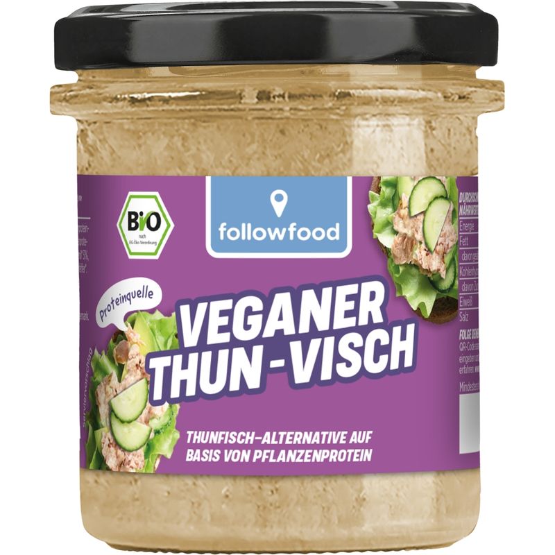 followfood Veganer ThunVisch in Öl, Thunfisch-Alternative auf Basis von Pflanzenprotein - Produktbild