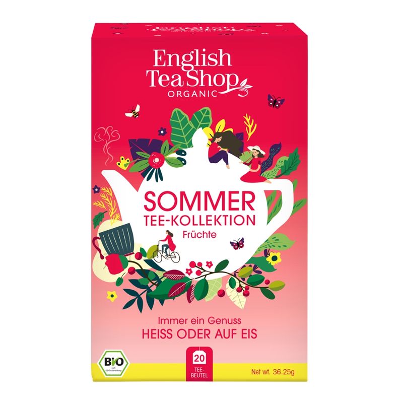 English Tea Shop ETS - Sommer Tee-Kollektion Früchte, BIO, 20 Teebeutel, 4 Sorten - Produktbild