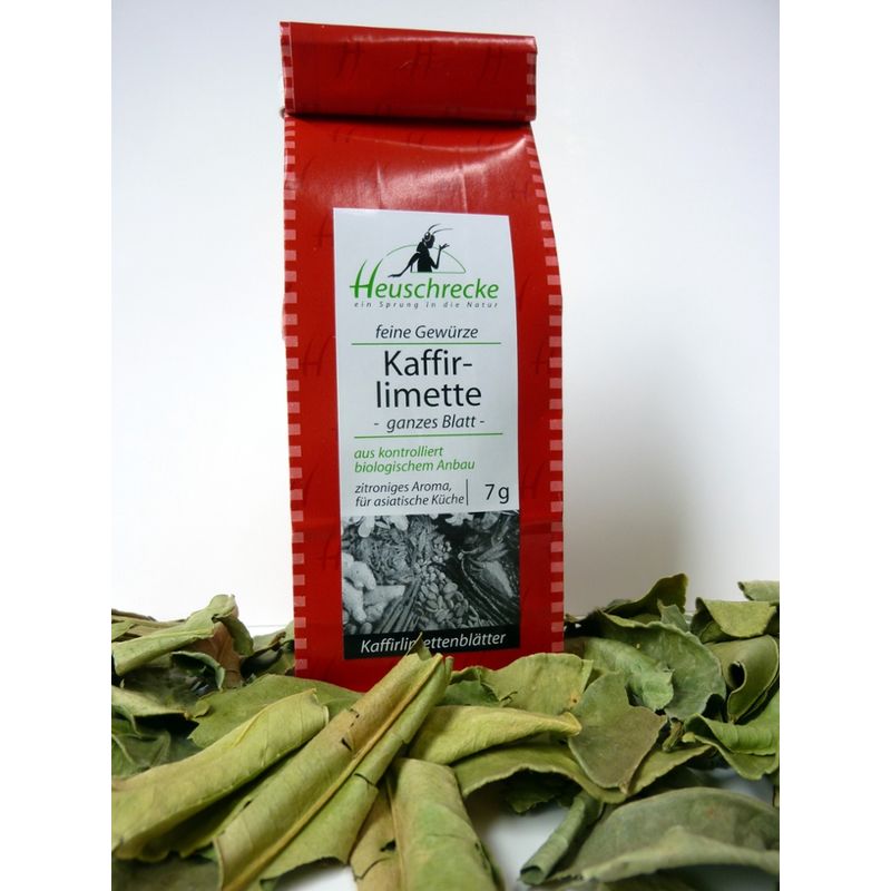 Heuschrecke Kaffirlimette, Blatt ganz, kbA - Produktbild