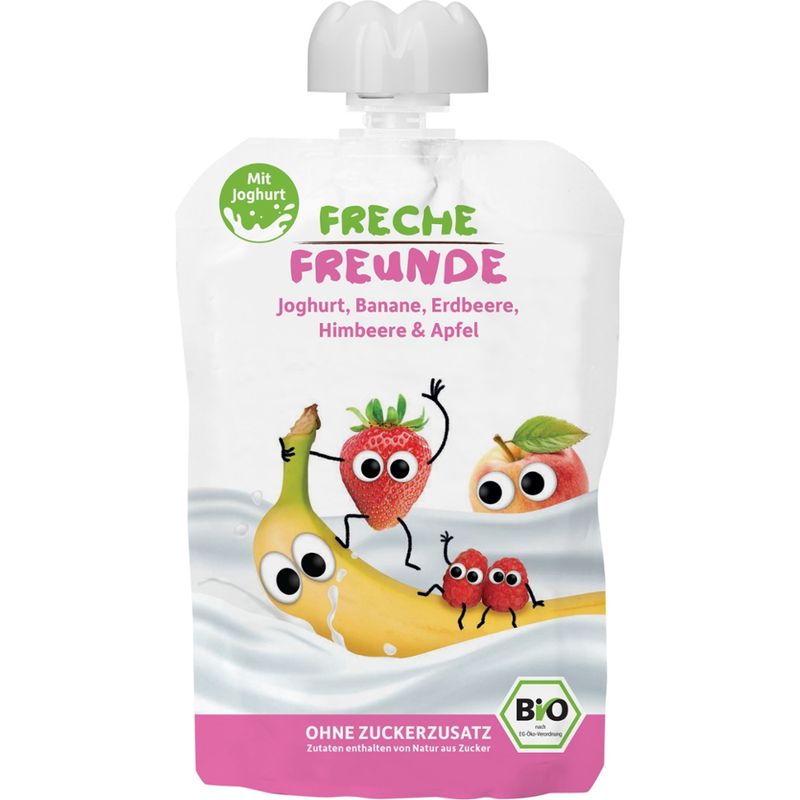 Freche Freunde Freche Freunde "Joghurt, Banane, Erdbeere, Himbeere & Apfel" BIO - Produktbild