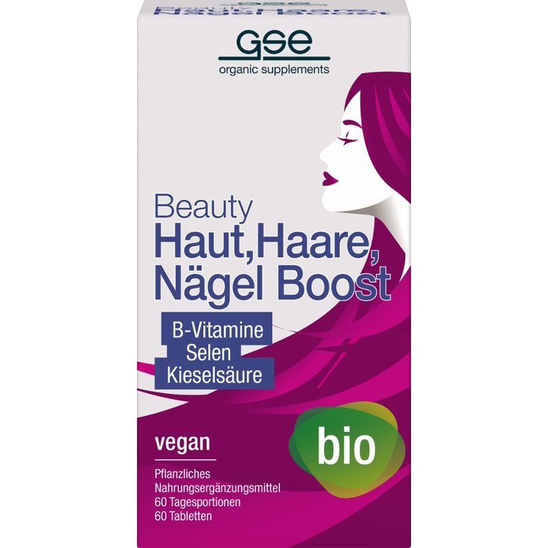 GSE  Beauty Haut, Haare, Nägel Boost (Bio), 60 Tabletten à 500 mg - Produktbild