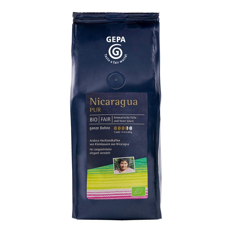 GEPA - The Fair Trade Company Bio Nicaragua PUR Bohne - Produktbild