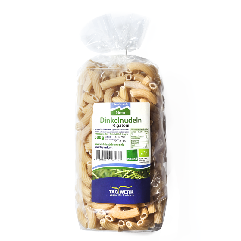 TAGWERK Dinkelnudeln Rigatoni Moser - Produktbild