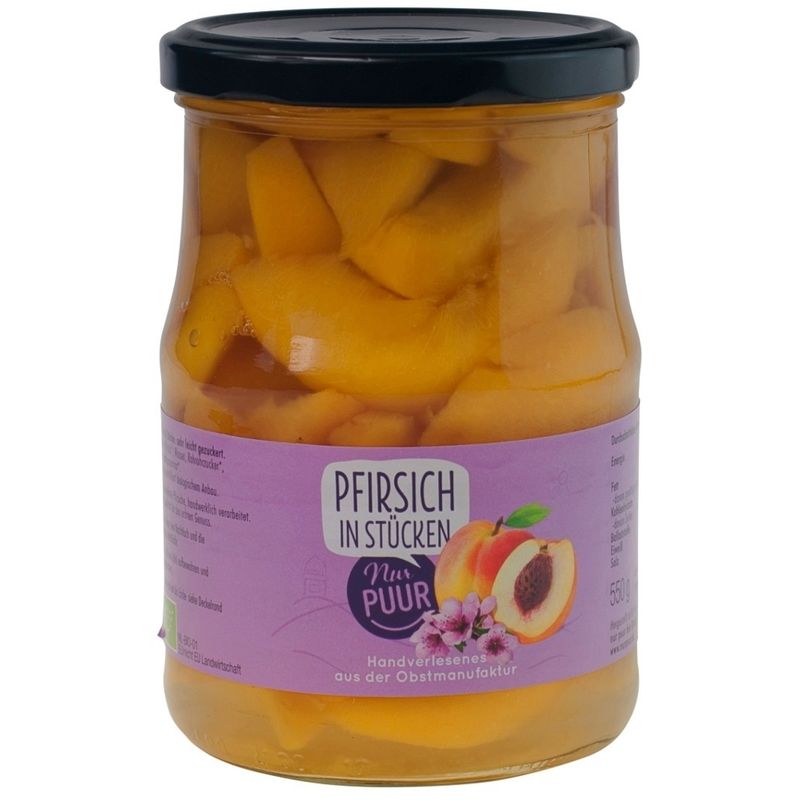 Nur Puur Pfirsiche, Stücke, mit Rohzucker - Produktbild