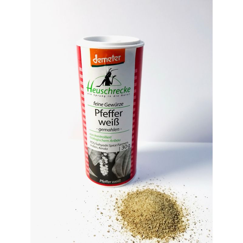 Heuschrecke Pfeffer. Demeter, weißgemahlen, kbA - Produktbild