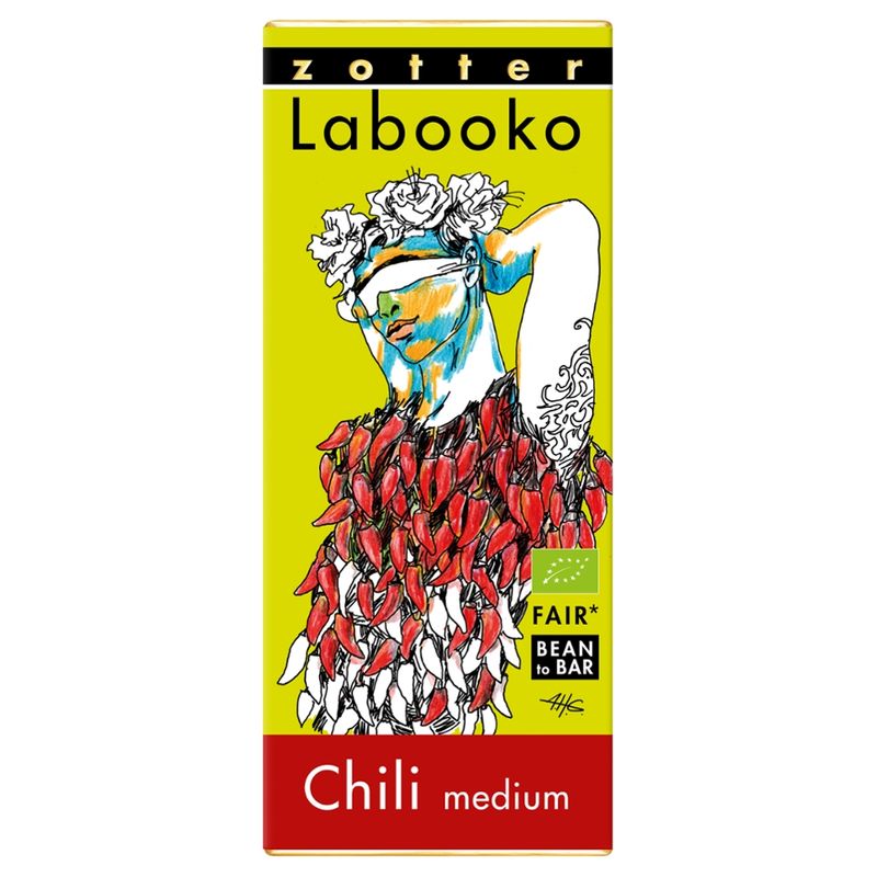 Zotter Schokolade Labooko  Chili medium - Produktbild