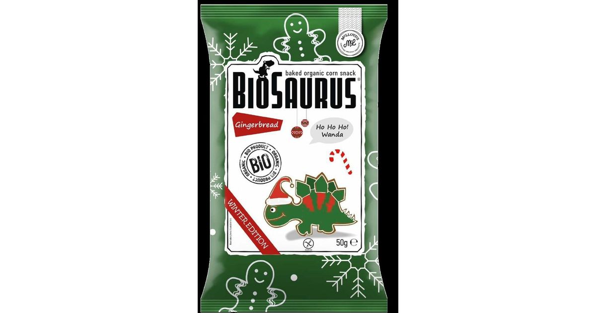Biosaurus Bio Snack aus Mais Gingerbread 
