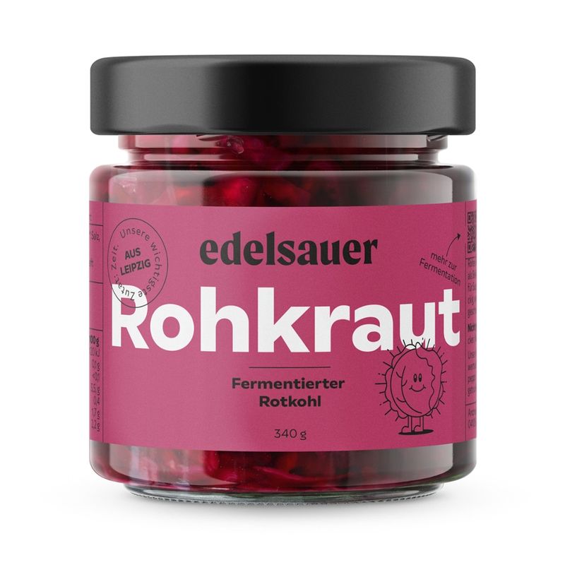 edelsauer Rohkraut - Fermentierter Rotkohl - Produktbild