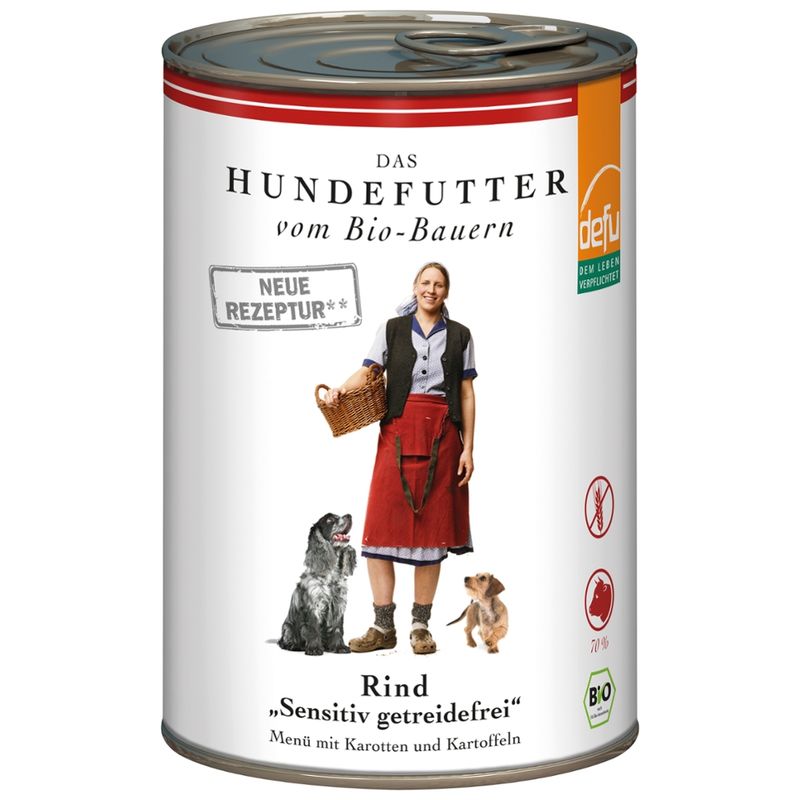 defu - Das Tierfutter vom Bio-Bauern Hund Rind "Sensitiv getreidefrei" - Produktbild
