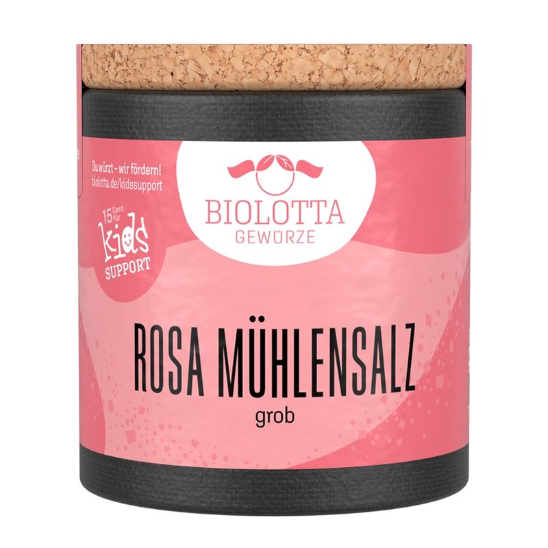 Biolotta Biolotta Korkdose Rosa Salz Steinsalz aus Pakistan, grob - Produktbild