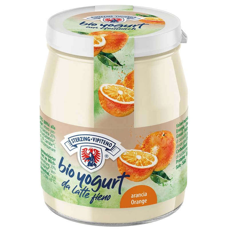 Joghurt Sterzing BIO Bio Vollmilchjoghurt aus Heumilch G.T.S. - 150g - Orange - Produktbild