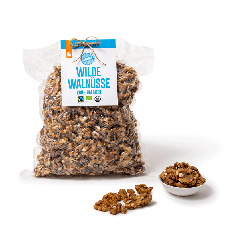Pakka Wilde Walnusshälften Nature, ungeröstet, Bio & Fairtrade, 1kg - Produktbild