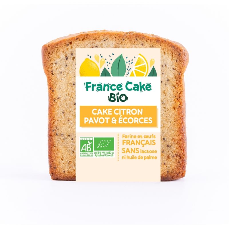 France Cake  Scheibe Zitronenkuchen mit zitronenschale und mohn - Produktbild