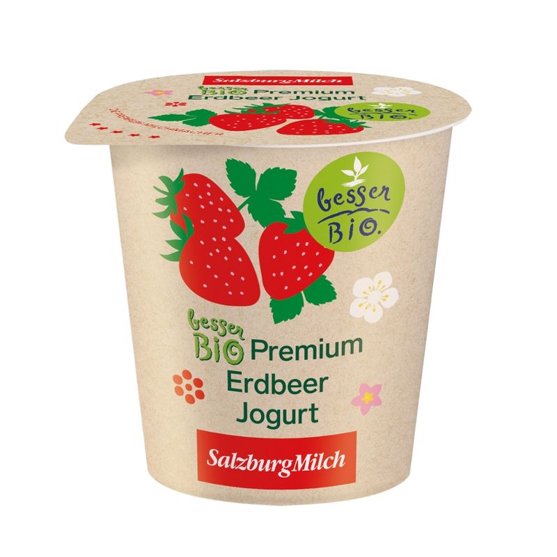 SalzburgMilch SalzburgMilch Bio Premium Fruchtjogurt Erdbeere 3,6% 150g - Produktbild