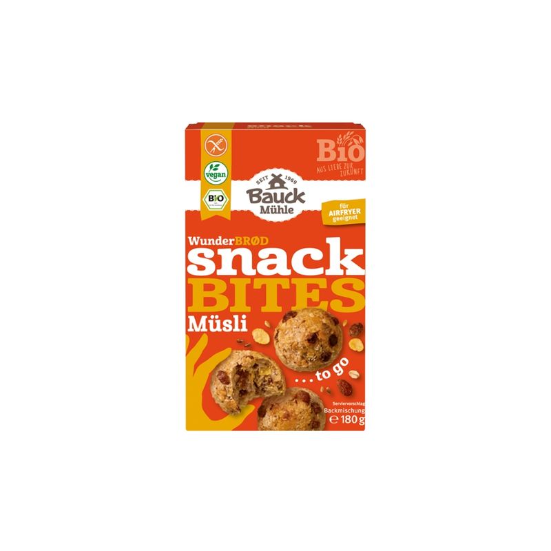 Bauck Mühle Wunder Snack Bites Müsli 180g Bio gf - Produktbild