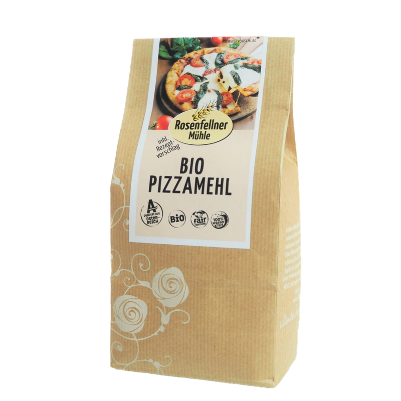 Rosenfellner Mühle & Naturkost Bio Pizzamehl 700g Typo 00 (besonderes Mehl für Pizza) - Produktbild