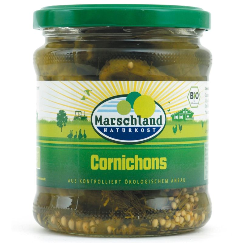 Marschland  Bioland Bio-Cornichons 370 ml Gl. MARSCHLAND - Produktbild