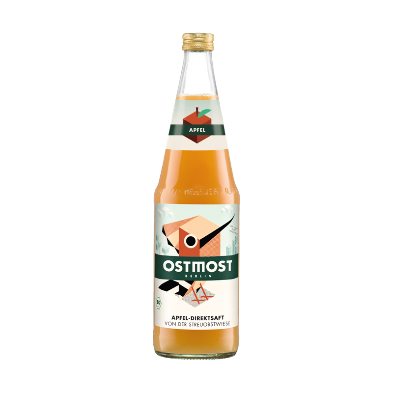 OSTMOST OSTMOST Bio Apfel Streuobst Direktsaft trüb 0,7l - Produktbild