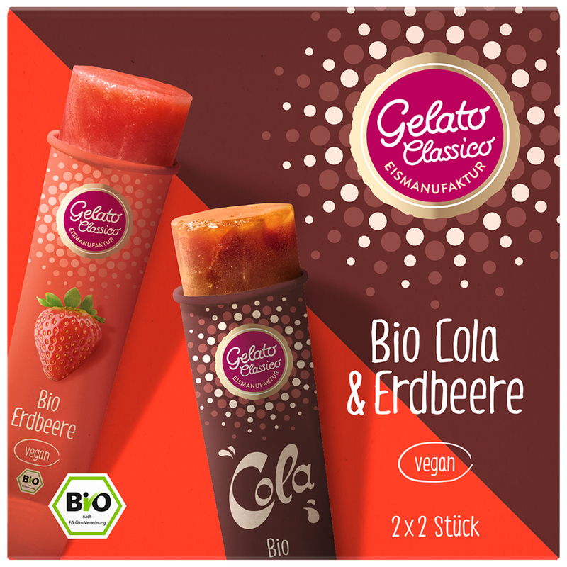 Gelato Classico Eismanufaktur Gelato Classico Bio Quetschtüte Cola + Erdbeere - Produktbild