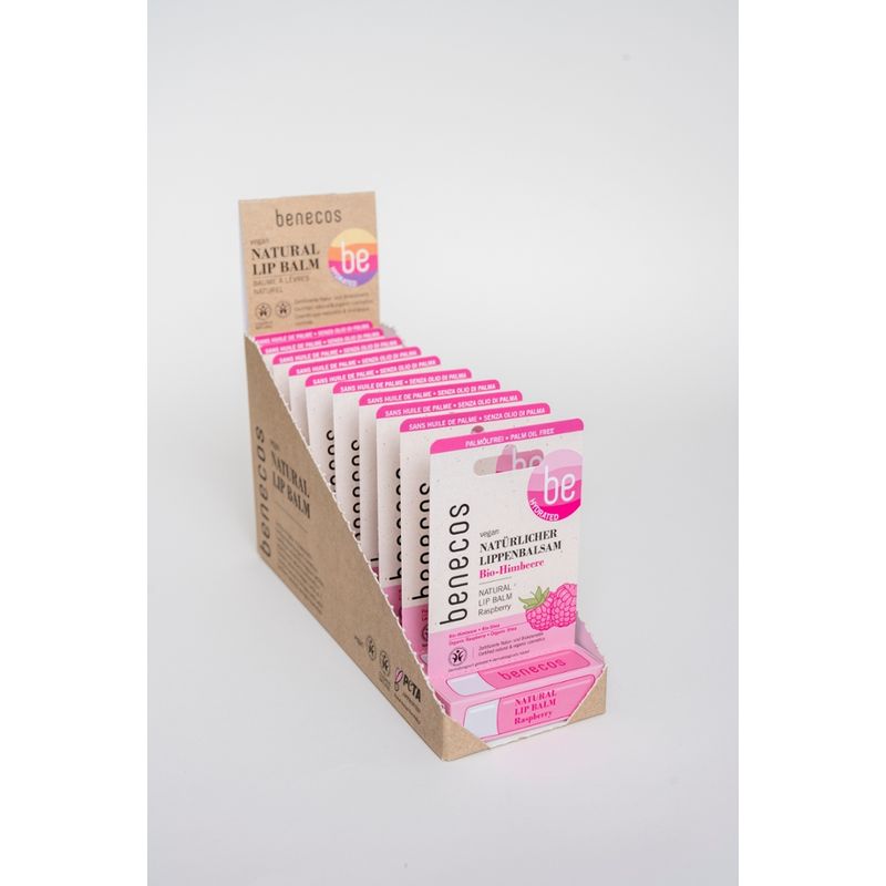 benecos benecos Lip Balm Display Himbeere - Produktbild