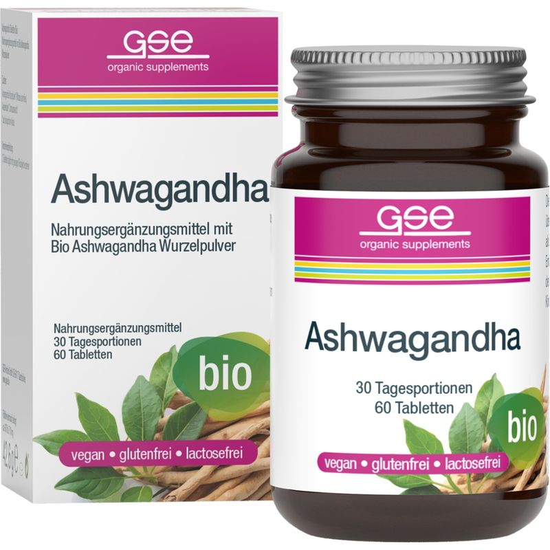 GSE  Ashwagandha (Bio), 60 Tabletten à 710 mg - Produktbild