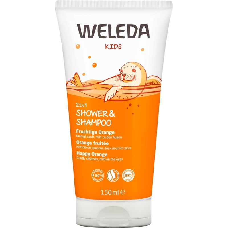 Weleda WELEDA Kids 2in1 Shower & Shampoo Fruchtige Orange - Produktbild