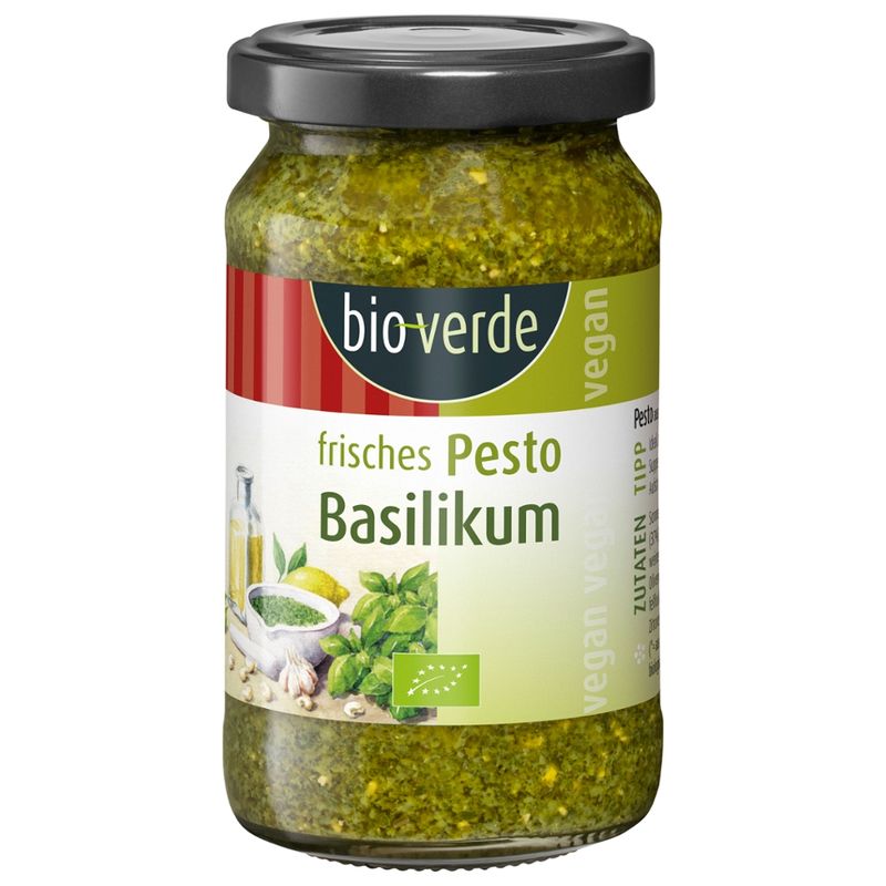 bio-verde Pesto Basilikum frisch, vegan 165 g - Produktbild
