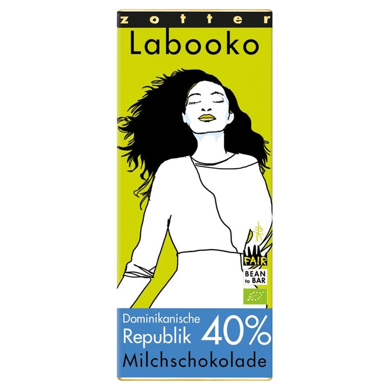 Zotter Schokolade Labooko - 40% Milchschoko Dominikanische Republik - Produktbild