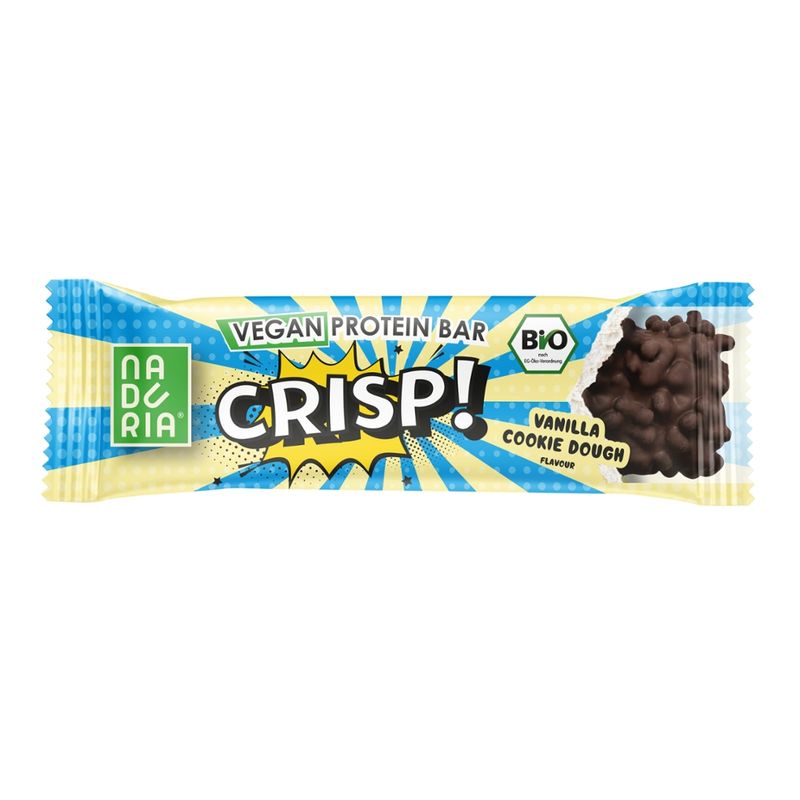Naduria Naduria Bio Vegan Protein Riegel, CRISP, vanilla cookie dough, 45g - Produktbild
