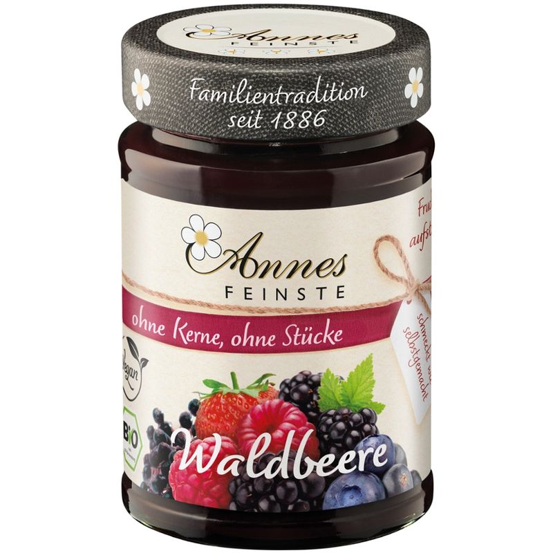 Annes Feinste Annes Feinste Bio Waldfrucht Fruchtaufstrich, fein passiert - Produktbild