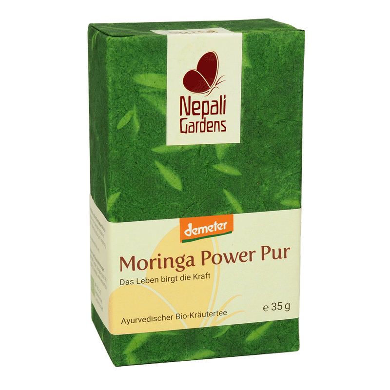 Nepali Gardens Ayurvedischer Demeter Kräutertee "Moringa Power Pur" - Produktbild