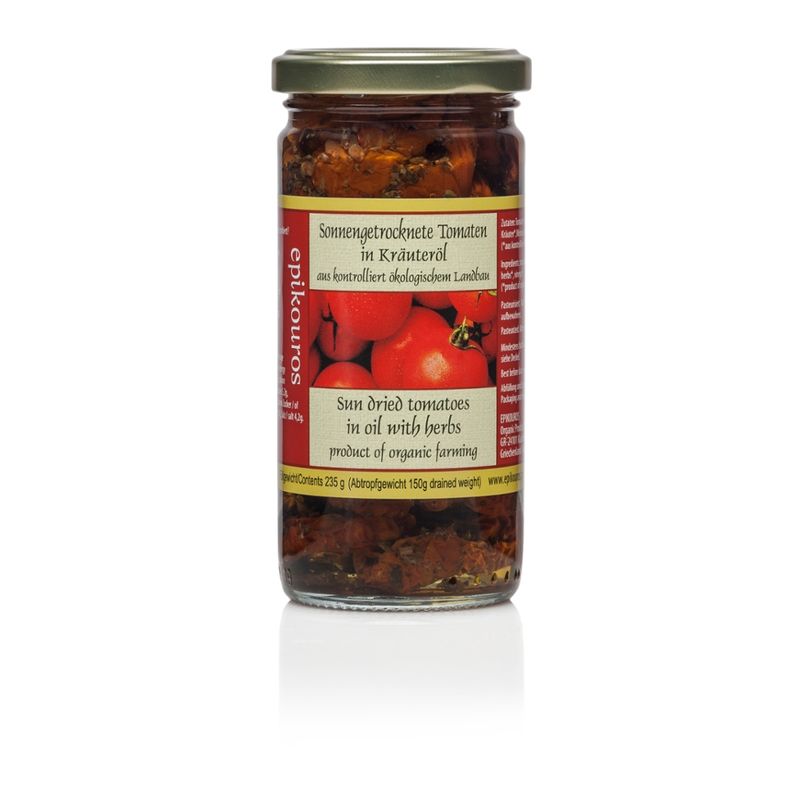 EPIKOUROS Sonnengetrocknete Tomaten in Kräuteröl - Produktbild